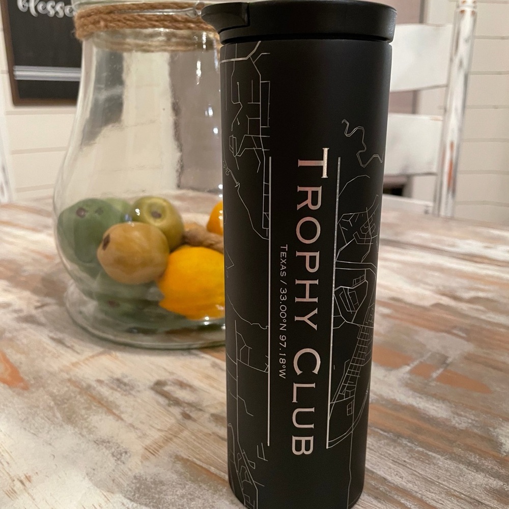 NEW IN BOX! TROPHY CLUB City Map Tumbler